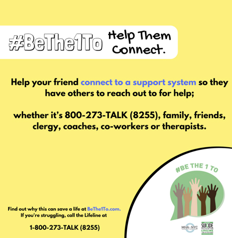 be the one to help them connect